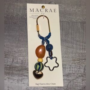 💙Macrae & Co. Beaded Bag Charm and  Key Chain